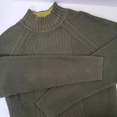 Claiborne Mens Olive Green 100% Cotton Classic Preppy Long Sleeve Sweater M - Image 1 of 4