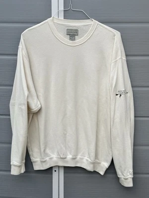 Cutter & Buck Men’s XL 100% Cotton Long Sleeve Pullover Ivory Crew Neck - Image 1 of 4