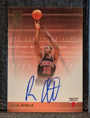 2000 Topps Certified Autographs Ron Artest #TA-RA On Card Auto - Image 1 of 2