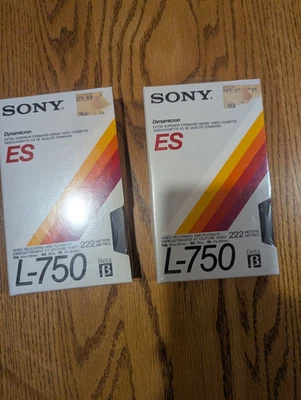 2 Sony Beta Blank Video Tapes - ES L-750 - Image 1 of 2