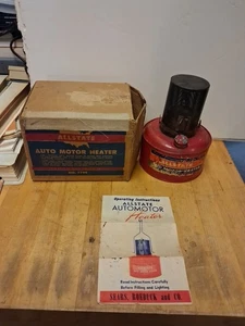 Riscaldatore motore auto Allstate vintage n. 7799 completo di scatola Sears & Roebuck - Foto 1 di 6