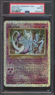 2002 Pokemon Legendary Collection Box Topper Jumbo #S4 Mewtwo NM-MT PSA 8 - Image 1 of 2