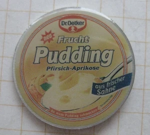 FRUCHT PUDDING PFIRSICH  / DR. OETKER ................ Lebensmittel Pin (178i) - Bild 1 von 1