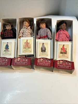 4 Mini American Girl Doll Addy Felicity Molly Samantha Molly w/ Box & Book - Image 1 of 4