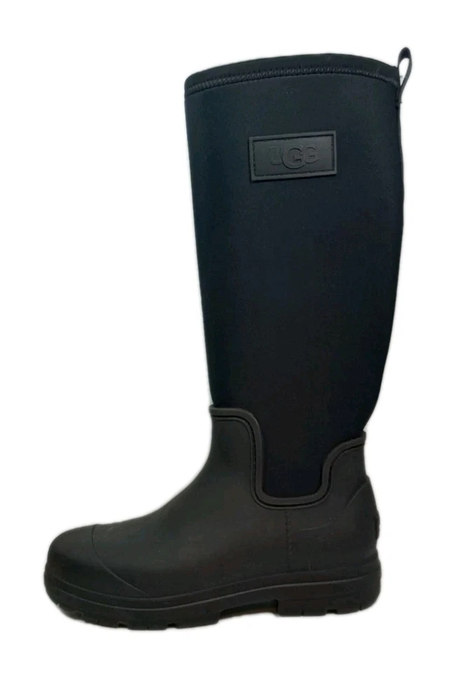 UGG Women's Droplet Tall Black Waterproof Rain Boots Size 11 - Image 1 of 4