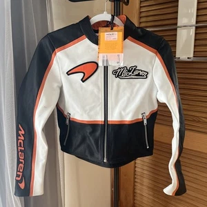 REISS By McLaren F1 Team Peak Leather Biker Jacket Womens Msrp $1,645 👸🏽 - Picture 1 of 10