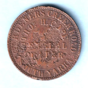 Australia - Token.  Cope - 1862 1d..  Draper - South Yarra Vic.. - Bild 1 von 2