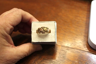 Black Hills Gold 10K Ring with Grapes & Leaves Size 6.5 - 3.6 Grams - Image 1 of 4