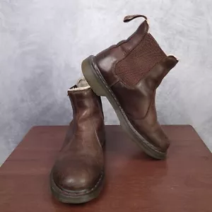 Dr Martens Chelsea Boots Womens US 8 Brown Pull On 2976 Lenore Faux Fur Distress - Picture 1 of 24