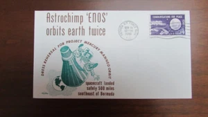 UNITED STATES SPACE PROJECT MERCURY ASTROCHIMP ENOS UNADDRESSED COVER 11-1961 - Picture 1 of 3