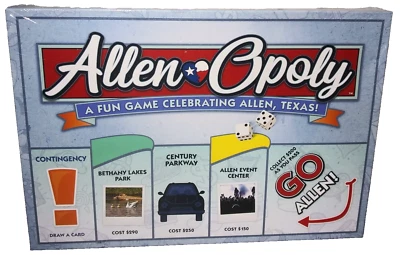 Late for the Sky Monopoly Board Game Allen-Opoly Texas New Sealed - Image 1 of 4