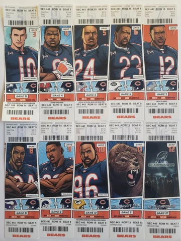 2018 Chicago Bears Collectible Season Ticket Stubs - Any Home Game Cover