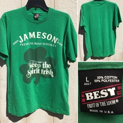 Camiseta Irlandesa Jameson Irish Whiskey Keep The Spirit De Colección L MEJOR Años 80 90 Foto 1 de 4