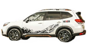 Graphic Mud Splash Stripe Car Sticker Kit For Subaru Forester 4x4 Off Road Decal - Picture 1 of 5