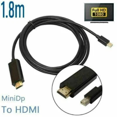 1,8m Adapter Kabel Display Port auf HDMI DP zu HDMI Konverter Kabel Laptop PC XS - Bild 1 von 4