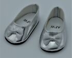 Shoes Silver Bow Dressy For 18 in American Girl Doll Accessories Clothes