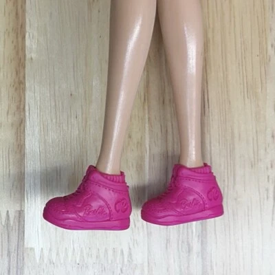 2010 Mattel Barbie Strollin Pups #T7197 Barbie Doll Shoes Only Hot Pink Color - Image 1 of 4
