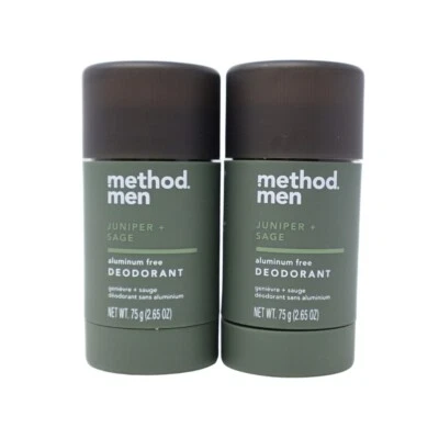 Desodorante en barra sin aluminio Method Men, enebro + salvia, 2,65 oz (paquete de 2) Foto 1 de 4