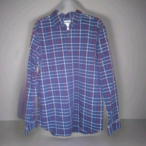 Old Navy Herren Gr. XL marine kariertes Langarm Hemd mit Knopfleiste - Bild 1 von 8