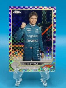 2022 Topps Chrome Formula 1 Purple Checker Flag Refractors #48 Lance Stroll /199 - Picture 1 of 2
