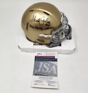 Ned Bolcar signierter signierter signierter irischer Minihelm Notre Dame Fighting Irish - Bild 1 von 2