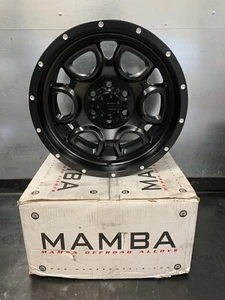 Mamba M19 MATTE BLACK +13mm 16x8.0 6X114.3 WHEEL RIM NEW M196868135 - Picture 1 of 6
