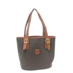 CELINE vintage Macadam Bucket Hand Bag Tote Bag PVC/Leather Brown/GoldHardware - Bild 1 von 18