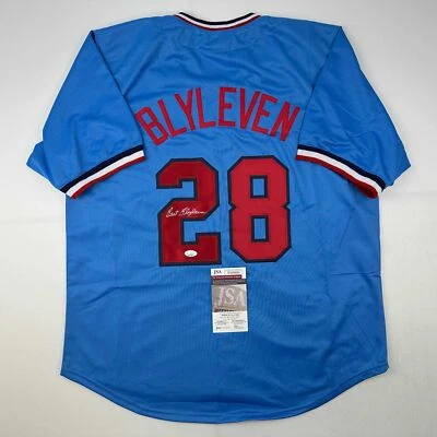 Autographed/Signed Bert Blyleven Minnesota Light Blue Baseball Jersey JSA COA - Image 1 of 4