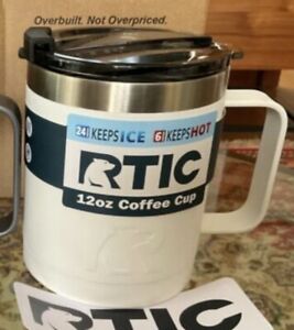 RTIC 12 oz Coffee Mug W/Spill Proof Lid, White