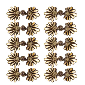 5 Pairs Handmade Chinese Dress Chrysanthemum Frog Closure Knot Button Fastener - Picture 1 of 10