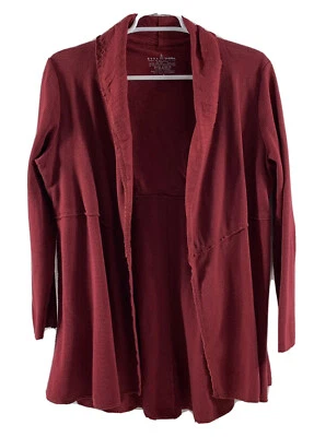 Cárdigan de neón Buda con cortina abierta rojo capas de costura Unsge para mujer con logotipo M Foto 1 de 4