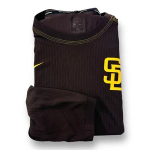 Nike Engineered Men's 2XL MLB San Diego Padres Brown Long Sleeve Dri-Fit Shirt - Picture 1 of 7