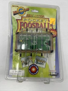 Vintage 1997 Basic Fun Take Along Mini Arcade Real Action Pocket Tischkicker - Bild 1 von 4