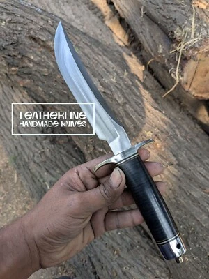 Custom Handmade High Carbon steel Leather Line Recon Style  Hunting Bowie knife - Image 1 of 4