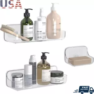 3 Pack Shower Caddy W/ Soap Dish Adhesive Shower Organizer Wall Mounted Storage - Picture 1 of 5