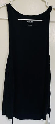 Camiseta sin mangas negra Mossimo Supply Co. para mujer talla XS corbatas laterales extra pequeñas Foto 1 de 4