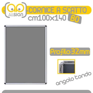 CORNICE A SCATTO 100x140cm DA PARETE ANGOLO TONDO 32mm apribili ristoranti bar - Foto 1 di 1
