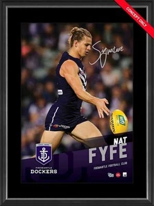 Nat Fyfe Signed Fremantle Dockers Official AFL Vertiramic Print Framed AFLPA - Imagen 1 de 1