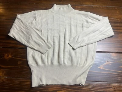 Milano Sweater, Women's Size Medium, Tan, Mock Neck, Pullover, Pleated - Image 1 of 4