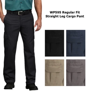 Dickies Mens Flex WP595 Regular Fit Straight Leg Work Uniform Cargo Pocket Pants - Picture 1 of 50