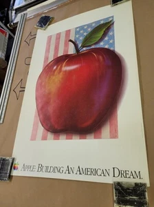Apple Computer Vintage Poster “An American Dream” singed Giusti, circa 1980's - Bild 1 von 7