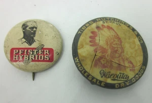 1.25 TIBBS HUTCHINGS Wacouta St Paul MN publicidad pinback e híbridos Pfister de 1" - Imagen 1 de 4
