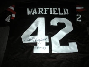 CAMISETA PROLINE PAUL WARFIELD CLEVELAND BROWNS FIRMADA CON CERTIFICADO DE AUTENTICIDAD CON LICENCIA OFICIAL - Imagen 1 de 2
