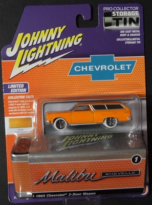 JOHNNY LIGHTNING WHITE LIGHTNING - TIN - 1965 CHEVY CHEVELLE / MALIBU - VER B - Image 1 of 2