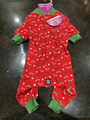 Petrageous Designs Christmas Dog Onsie Pajamas Size Medium - Image 1 of 4