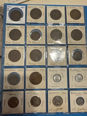 World Coin Album – 180+ Mixed Vintage Coins 1900s–1970s - Image 1 of 4