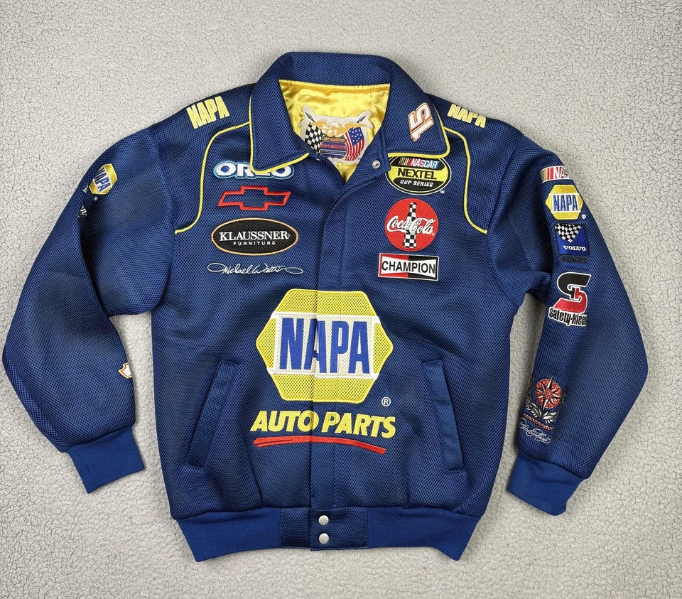 Chaqueta de carreras NAPA Auto Parts para hombre mediana NASCAR Nextel Cup Series Jeff Hamilton Foto 1 de 4