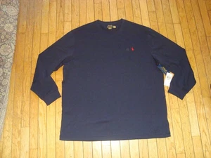 POLO RALPH LAUREN LANGARM MARINEBLAUES T-SHIRT HERREN GRÖSSE 2XB BIG NEU MIT ETIKETT @ $ 69,50 - Bild 1 von 12