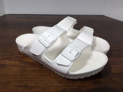 Женские белые сандалии-шлепанцы Birkenstock модель Arizona Eva размер 3 США 34 ЕС сделано в Германии  - Изображение 1 из 4
