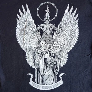 Florian Bertmer Non Serviam Orden der sieben Schlangen Teufel schwarz Lrg T-Shirt - Bild 1 von 7